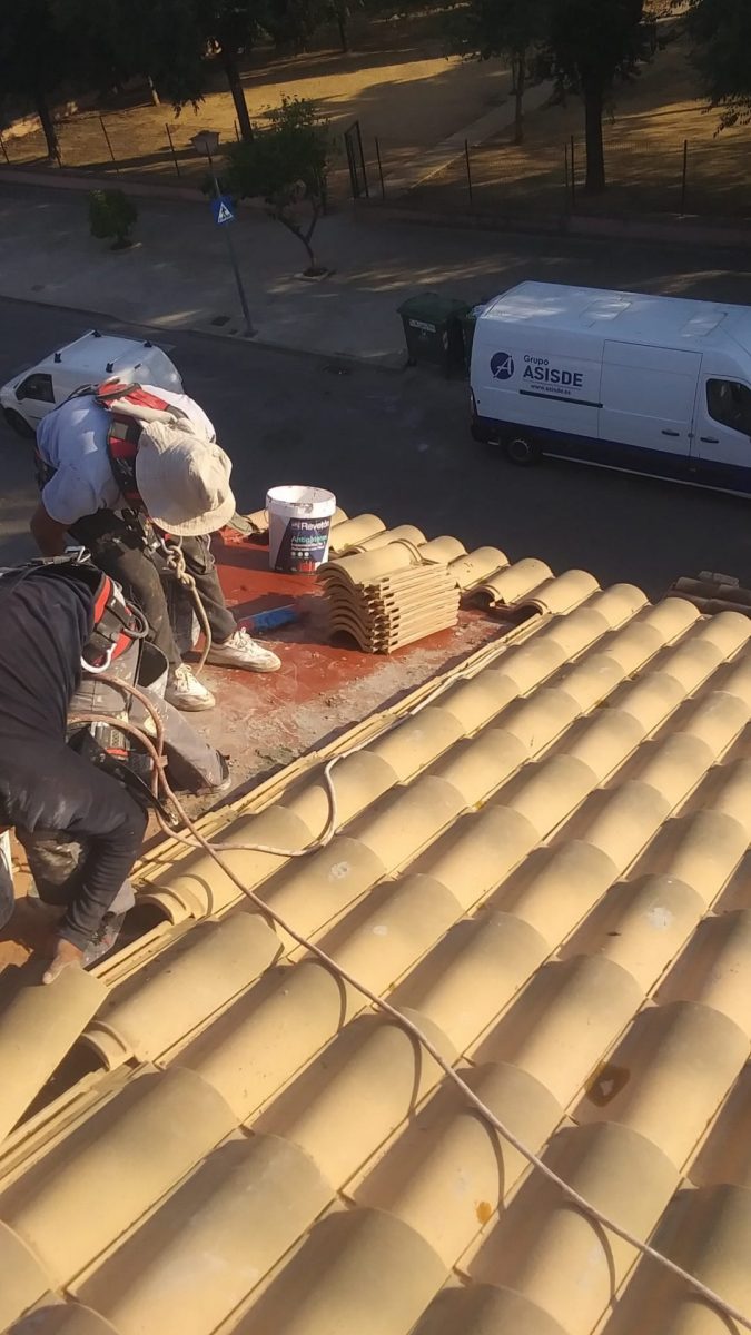 Impermeabilización de tejado en Benacazón, Sevilla.