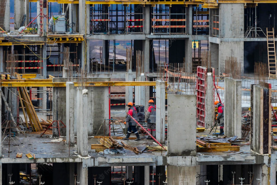 muros de hormigon en construcción